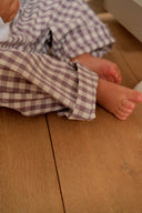 Plum Check Pants