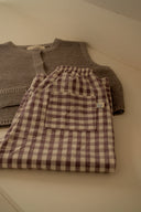 Plum Check Pants