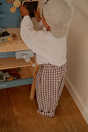 Plum Check Pants